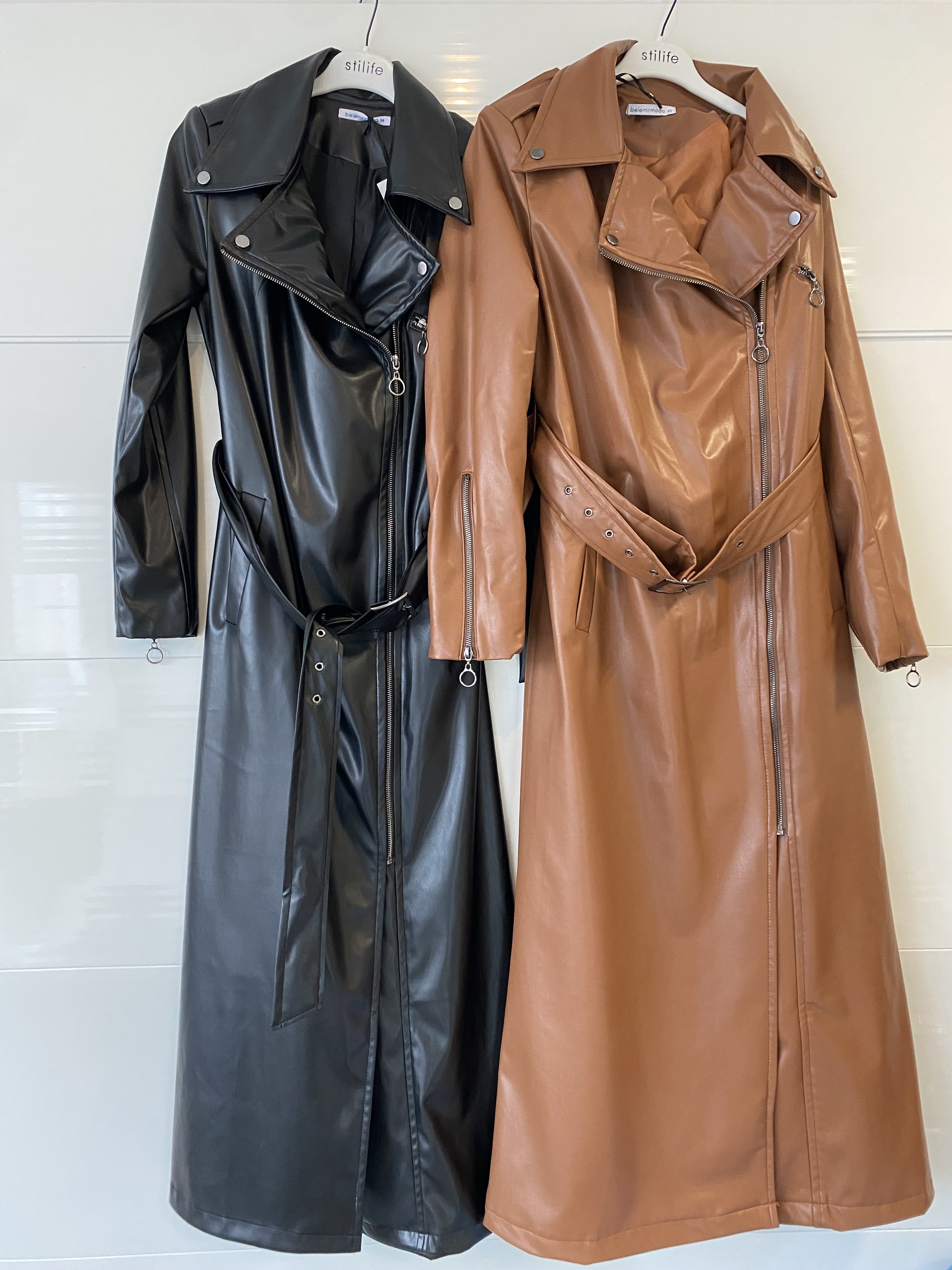 Long leather Coat